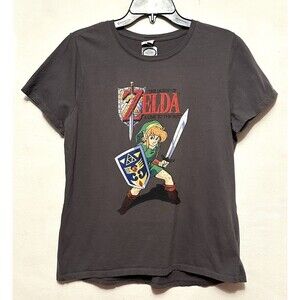VINTAGE Legend Of Zelda Video Game "A Link To The Past" Gray Grey T Shirt Top L